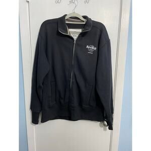 Hard Rock Hotel Las Vegas Sweatshirt Medium Black Full Zip Athleisure